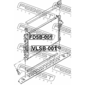 Втулка крепления радиатора подходит для VOLVO S80 II 2007-2016 <b>FEBEST VLSB-001</b>-1