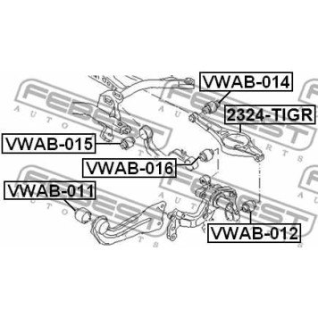 Подвеска рычага независимой подвески колеса FEBEST VWAB-011-1