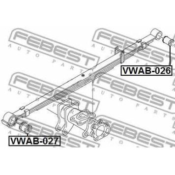 Втулка листовой рессоры FEBEST VWAB-027