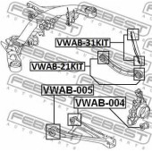 Подвеска рычага независимой подвески колеса FEBEST VWAB-21KIT