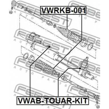 Подвеска рулевого управления FEBEST VWAB-TOUAR-KIT