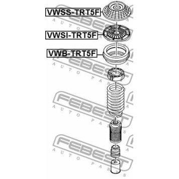 Подшипник опоры переднего амортизатора подходит для VOLKSWAGEN TRANSPORTER/MULTIVAN T5 2003-2015 <b>FEBEST VWB-TRT5F</b>