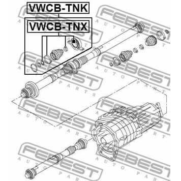 Подшипник подвесной VOLKSWAGEN TOUAREG 2010- <b>FEBEST VWCB-TNX</b>-2