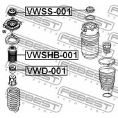Амортизатор передний для AUDI Q7(4L) / VW TOUAREG(7L6,7L7,7LA) <b>FEBEST VWD-001</b>