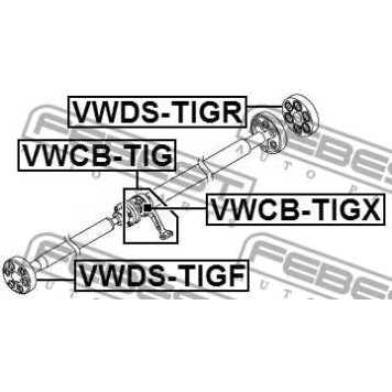 Муфта кардана подходит для AUDI A3/A3 Sportback (8P) 2003-2013 <b>FEBEST VWDS-TIGF</b>-2