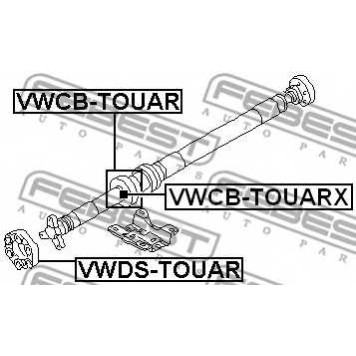 Амортизатор карданного вала для VW TOUAREG(7L6,7L7,7LA) <b>FEBEST VWDS-TOUAR</b>-1