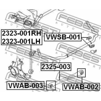 Опора стабилизатора FEBEST VWSB-001-1