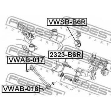 Опора стабилизатора FEBEST VWSB-B6R-1