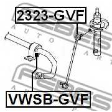 Опора стабилизатора FEBEST VWSB-GVF