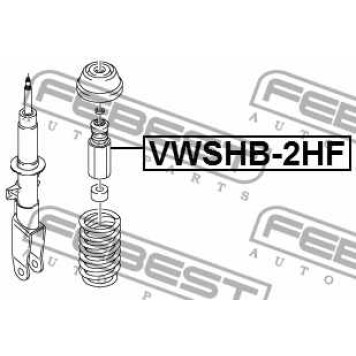 Пыльник переднего амортизатора FEBEST VWSHB-2HF-1