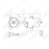 Электровентилятор охлаждения (без кожуха) Skoda Octavia (96-)/VW Golf IV (96-) <b>FEHU FFC1084</b>