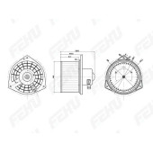 Электровентилятор отопителя Mitsubishi Lancer X (07-)Outlander XL (06-) <b>FEHU FFH1072</b>