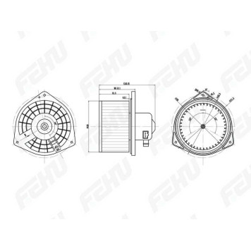 Электровентилятор отопителя Mitsubishi Lancer X (07-)Outlander XL (06-) <b>FEHU FFH1072</b>