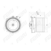 Электровентилятор отопителя Nissan Qashqai/X-Trail T31 (07-) <b>FEHU FFH1107</b>
