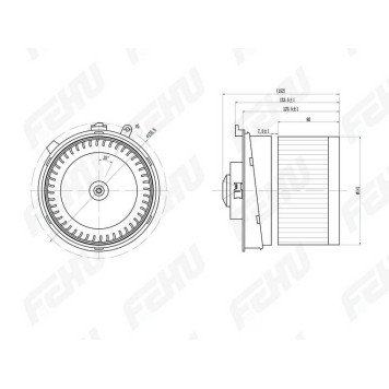 Электровентилятор отопителя Nissan Qashqai/X-Trail T31 (07-) <b>FEHU FFH1107</b>