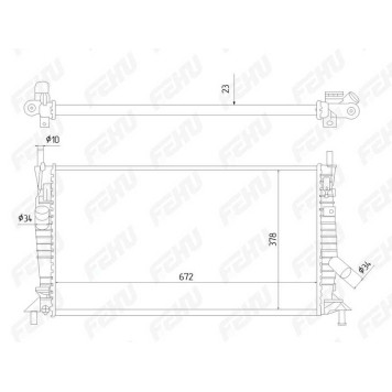 Радиатор охлаждения (сборный) Ford Focus II A/C (05-) <b>FEHU FRC1030m</b>-1