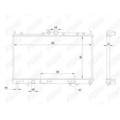 Радиатор охлаждения Mitsubishi Lancer IX (03-) AT <b>FEHU FRC1041</b>