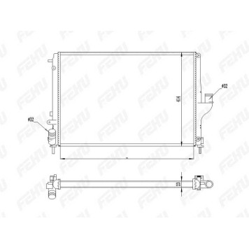 Радиатор охлаждения (сборный) Lada Largus (12-)/Renault Logan (08-)/Duster (10-) AT <b>FEHU FRC1043m</b>-1