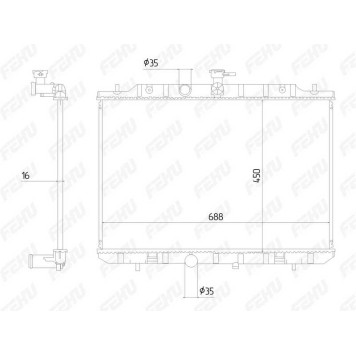 Радиатор охлаждения Nissan X-Trail T31 (07-) M/A <b>FEHU FRC1085</b>-1