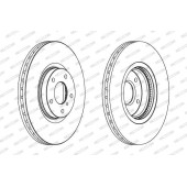 Диск тормозной передний INFINITI G, M, NISSAN MURANO (Z50, Z51) <b>FERODO DDF1505C-1</b>