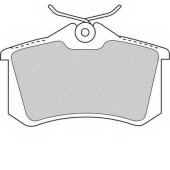 Колодки тормозные дисковые задний для NISSAN NOTE / RENAULT AVANTIME, CLIO, ESPACE, GRAND, MEGANE, MODUS, SCENIC, TWINGO, WIND <b>FERODO FDB1491 / 20961</b>