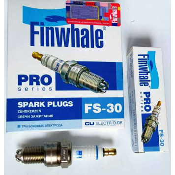 Свеча зажигания ВАЗ 2108-2110 инжект., 2123 Шеви-Нива, 1118 Калина, 2190 Гранта (3-х леп.) <b>FINWHALE FS30</b>