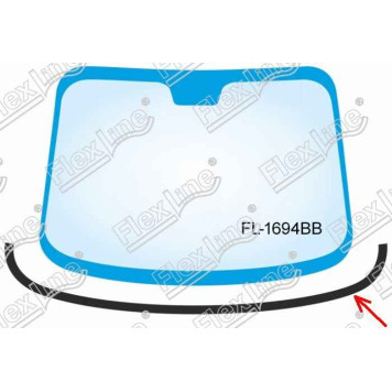 Молдинг лобового стекла нижний (кассета) FORD FOCUS II 05-11 <b>FLEXLINE FL-1694BB</b>