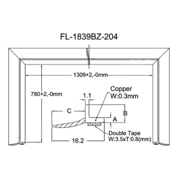 Молдинг лобового стекла JEEP GRAND CHEROKEE / DODGE DURANGO 11- <b>FLEXLINE FL-1839BZ</b>