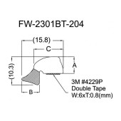 Молдинг лобового стекла AUDI A4 / S4 / RS4 4 / 5D 07-16 <b>FLEXLINE FL-2301BT</b>
