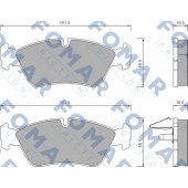 Комплект тормозных колодок, дисковый тормоз <b>FOMAR FO 672581</b>