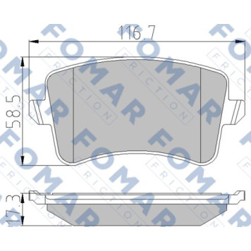 Комплект тормозных колодок, дисковый тормоз <b>FOMAR FO 857581</b>