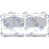 Комплект тормозных колодок, дисковый тормоз <b>FOMAR FO 892881</b>