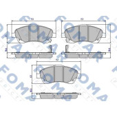 Комплект тормозных колодок, дисковый тормоз <b>FOMAR FO 924281</b>