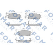 Комплект тормозных колодок, дисковый тормоз <b>FOMAR FO 933181</b>
