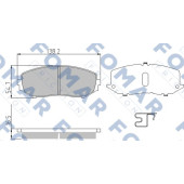 Комплект тормозных колодок, дисковый тормоз <b>FOMAR FO 939381</b>