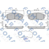 Комплект тормозных колодок, дисковый тормоз <b>FOMAR FO 969381</b>