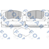 Комплект тормозных колодок, дисковый тормоз <b>FOMAR FO 973881</b>