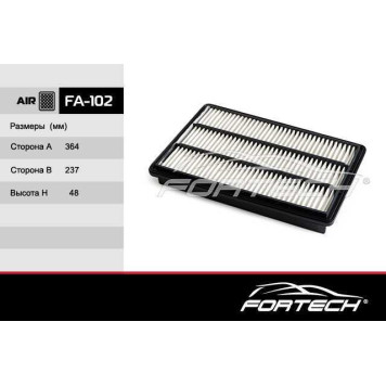 Фильтр воздушный MITSUBISHI: Pajero III (99~), Paj <b>FORTECH FA102</b>