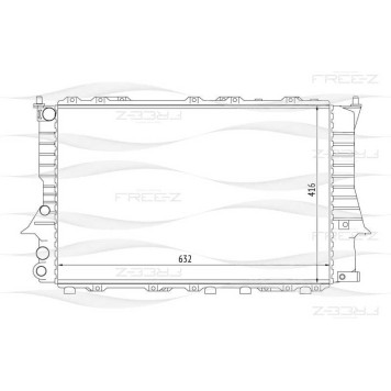 Радиатор AUDI 100A6 90-> <b>FREEZ KK0111</b>