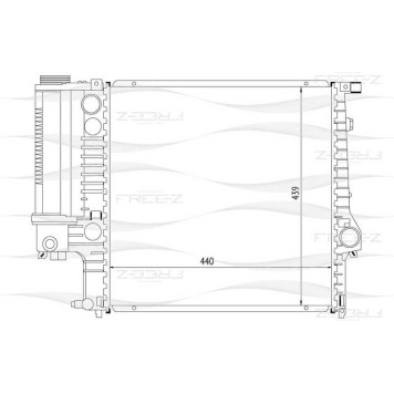 Радиатор BMW 3 (E30E36) 87-> <b>FREEZ KK0118</b>