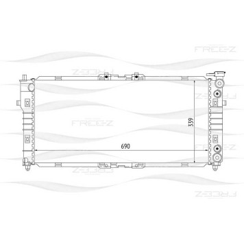 Радиатор MAZDA 626/MX-6 92-> <b>FREEZ KK0151</b>