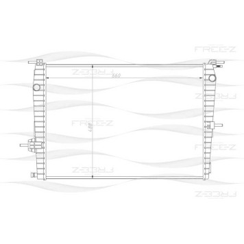 Радиатор RENAULT Fluence/Megane 08-> <b>FREEZ KK0178</b>