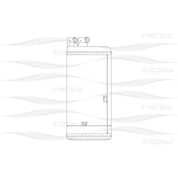 Радиатор отопителя AUDI 100200A6V8 1.6-4.2 82-97 <b>FREEZ KW0245</b>