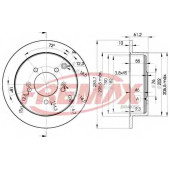 Диск торм. зад.284x10 5 отв. MIN2 <b>FREMAX BD2907</b>