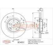 Диск торм. пер. вент.[321x28] 5 отв(MIN2) <b>FREMAX BD4051</b>