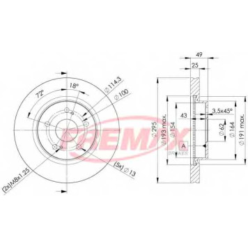 Тормозной диск <b>FREMAX BD-4803</b>