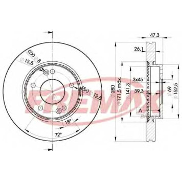 Тормозной диск <b>FREMAX BD-5171</b>