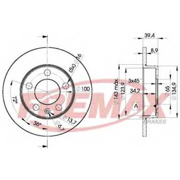 Тормозной диск FREMAX BD-5601