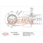 Тормозной диск <b>FREMAX BD-6075</b>
