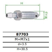 Штуцер прокачной тормозного суппорта M7x1 d=1 H=30.5 FRENKIT 87703